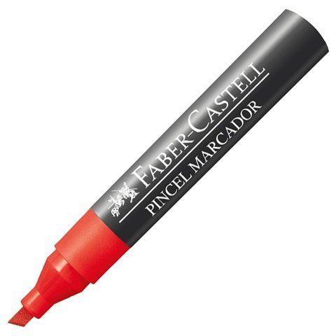 Маркер перманентний Faber-Castell Pincel Marcador, колір червоний, OF501VM OF501VM фото