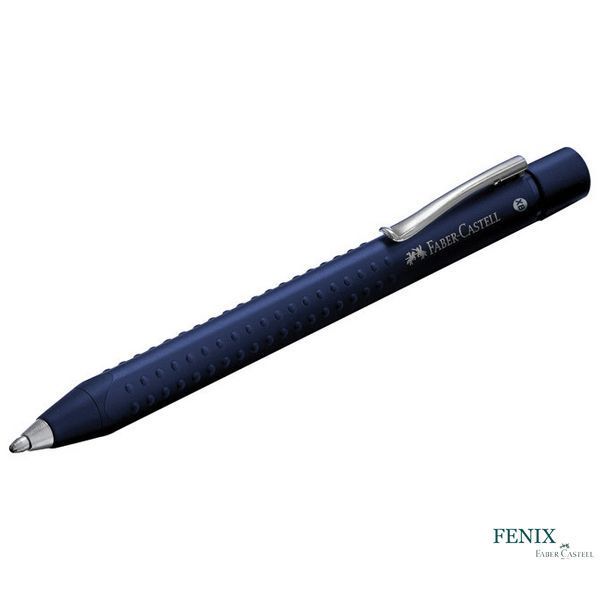Ручка кулькова автоматична Faber-Castell Grip 2011 стрижень синій ХВ (1 мм), корпус темно-синій, 144163 144163 фото