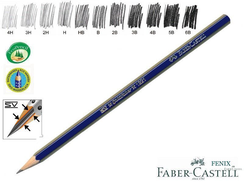 Карандаш чернографитный Faber-Castell Goldfaber 1221 2В, 112502 112502 фото