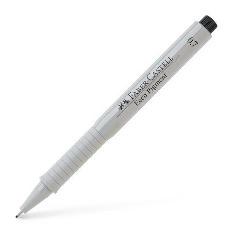 Ручка капілярна для графічних робіт Faber-Castell Ecco Pigment, діаметр 0,7 мм, колір чорний, 166799 166799 фото