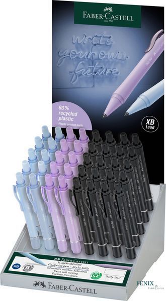 Ручка кулькова Faber-Castell Daily Ball XB Sweet Lilac, корпус бузковий, стрижень синій (1,0 мм), 140688 140688 фото