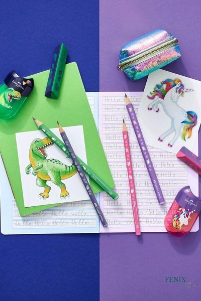 Олівець чорнографітний Faber-Castell Unicorn, корпус рожевого кольору, 111510 111510 фото