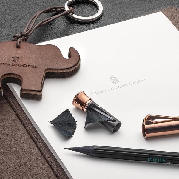 Брелок для ключей со слоном Graf von Faber-Castell Key fob Elephant, кожа светло-коричневого цвета, 118723 118723 фото