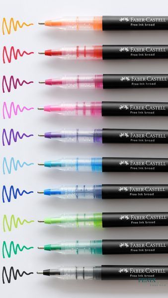 Ручка-роллер Faber-Castell Free Ink rollerball, цвет чернил оранжевый, 1,5 мм, одноразовая, 348315 348315 фото