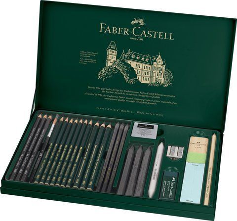 Набор графитный Faber-Castell PITT Graphite set, 26 предметов в картонной коробке, 112974 112974 фото