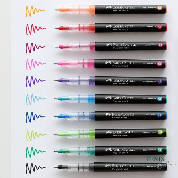 Ручка-роллер Faber-Castell Free Ink rollerball, цвет чернил красный, 1,5 мм, одноразовая, 348321 348321 фото