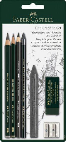 Набор графитный Faber-Castell PITT Graphite Set, 7 предметов в блистере, 112997 112997 фото