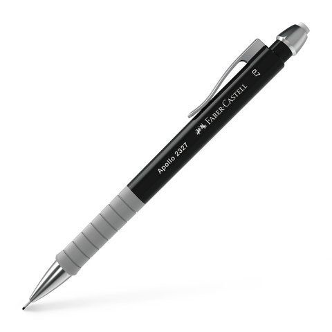 Олівець механічний Faber-Castell Apollo Black, корпус чорний (0,7 мм), 232704 232704 фото