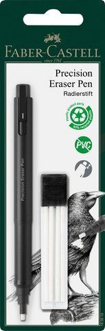 Ручка-ластик Faber-Castell Precision Eraser Pen для удаления графитного грифеля, угля, цв. карандашей, 185610 185610 фото