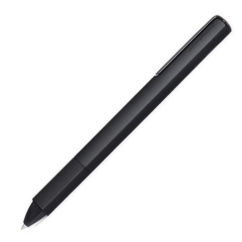 Ручка кулькова Pininfarina PF One Black, корпус тригранний металевий чорного кольору NPKRE01695 фото