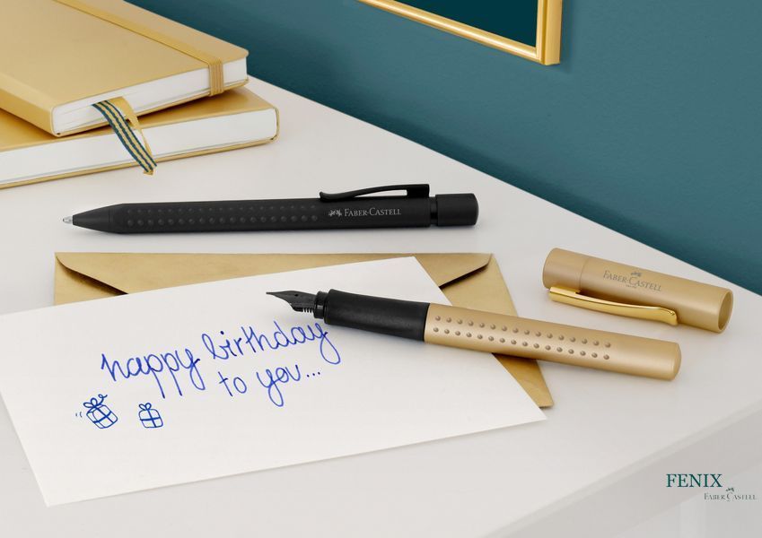 Ручка перьевая Faber-Castell GRIP 2011 Gold Edition корпус золотой металлик, перо F (0.5 мм), 140932 140932 фото