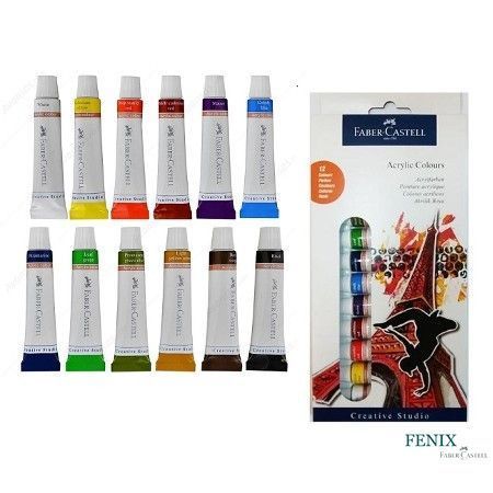 Фарба акрилова Faber-Castell Creative Studio, колір жовтий кадмій, металевий туб 12 мл 1332586343 фото