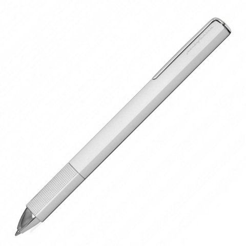Ручка кулькова Pininfarina PF One Silver, корпус тригранний металевий срібного кольору NPKRE01694 фото