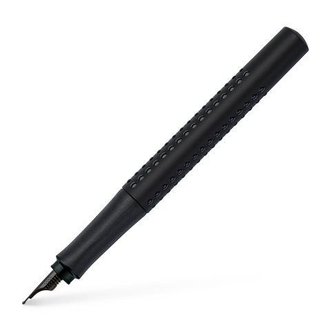 Ручка перова Faber-Castell GRIP Edition корпус чорний, перо чорного кольору F (0,5 мм), 140963 140963 фото
