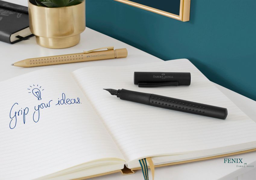 Ручка перьевая Faber-Castell GRIP Edition корпус черный, перо черного цвета F (0,5 мм), 140963 140963 фото