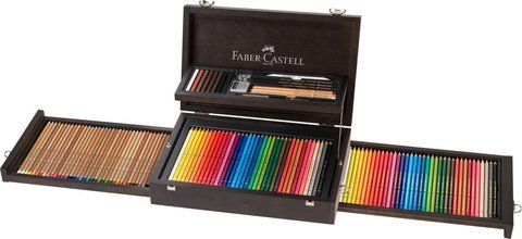 Художній набір Faber-Castell ART & GRAFIC в дерев'яному пеналі 125 предметів, 110085 110085 фото