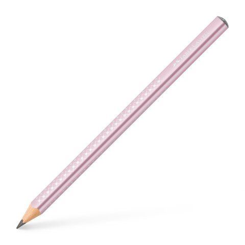 Карандаш чернографитный утолщенный Faber-Castell Jumbo Grip Sparkle Rose Metallic корпус розовый, 111661 111661 фото