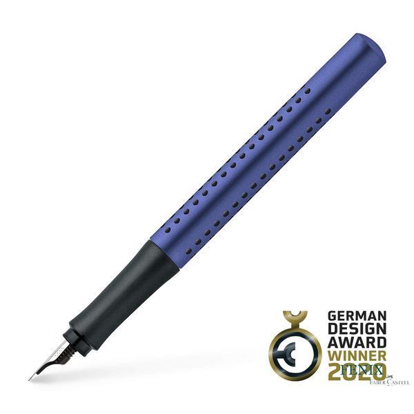 Ручка перьевая Faber-Castell GRIP 2011 blue, корпус синий металлик, перо M (0.7 мм), 140902 140902 фото