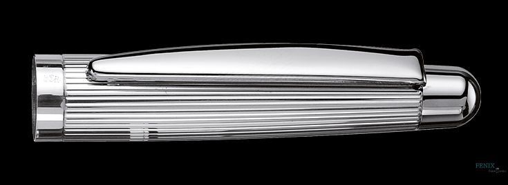 Ручка кулькова OttoHutt серії Design 02 Ballpoint Pen Thread Guilloch&eacute; Silver Platin, корпус срібло, 942300 942300 фото