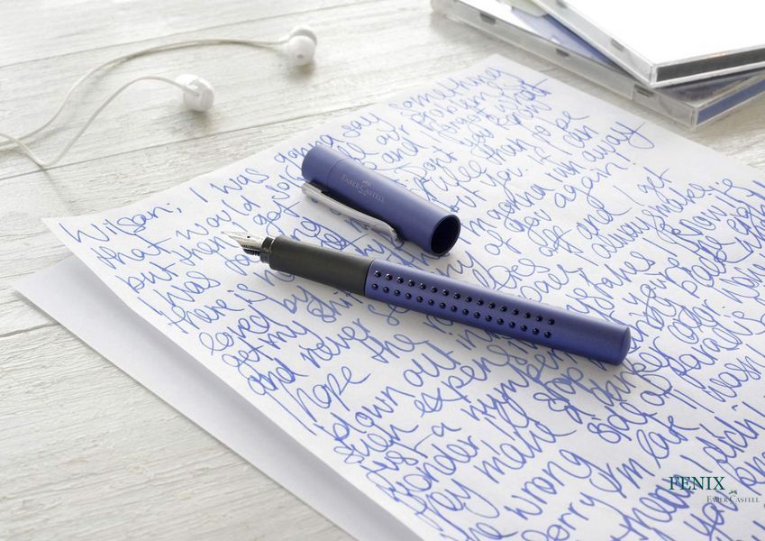 Ручка перьевая Faber-Castell GRIP 2011 blue, корпус синий металлик, перо M (0.7 мм), 140902 140902 фото