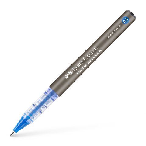 Ручка-ролер Faber-Castell Free Ink Needle Micro, колір чорнил синій, 0,5 мм, одноразова, 348601 348601 фото
