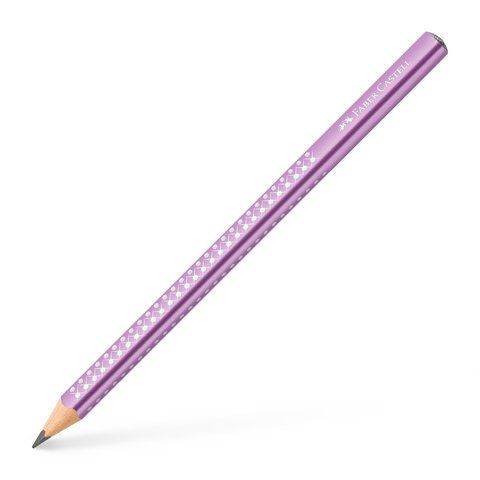 Карандаш чернографитный утолщенный Faber-Castell Jumbo Grip Sparkle Violet Metallic корпус фиолетовый, 111663 111663 фото