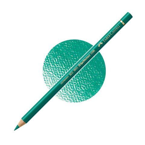 Карандаш цветной Faber-Castell POLYCHROMOS цвет бирюзовая зелень №161 (Phthalo Green), 110161 110161 фото