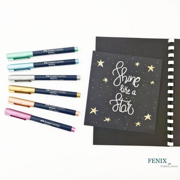Маркер металлик для декора Faber-Castell Metallics Marker Ice ice blue, M (1,5 мм), цвет голубой, 160792 160792 фото