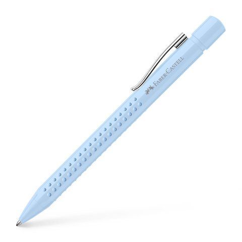 Ручка кулькова автоматична Faber-Castell Grip 2010, корпус блакитний, стрижень синій М (0.7 мм), 243916 243916 фото