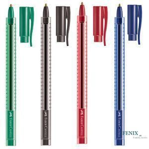 Ручка кулькова Faber-Castell Grip 2020 М синя 0.7 мм, тригранний прозорий корпус, 544551 544551 фото