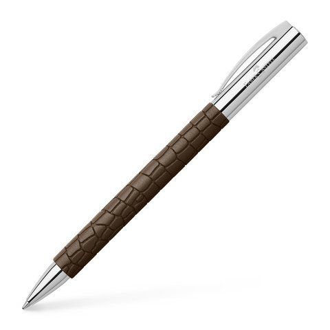 Шариковая ручка Faber-Castell Ambition 3D Croco, цвет корпуса коричневый, 146055 146055 фото