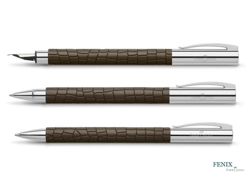 Шариковая ручка Faber-Castell Ambition 3D Croco, цвет корпуса коричневый, 146055 146055 фото