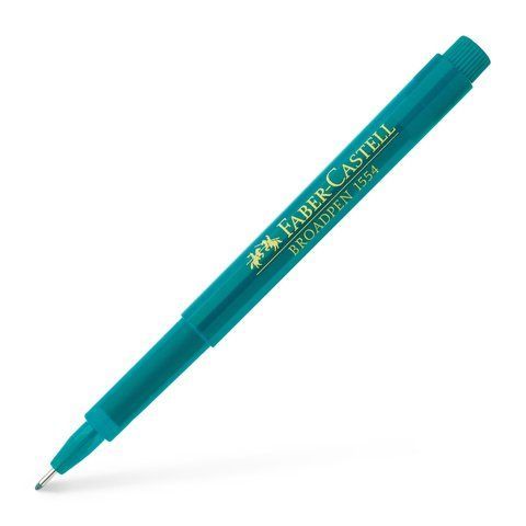 Капиллярная ручка Faber-Castell BROADPEN 1554 бирюзовый, 0,8 мм, 155456 155456 фото