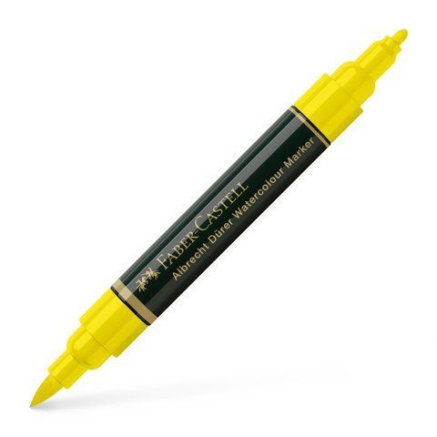 Акварельний двухсторонній маркер Albrecht D&uuml;rer Faber-Castell колір жовтий кадмій №107, 160407 160407 фото