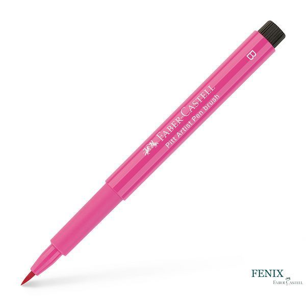 Ручка-пензлик капілярна Faber-Castell Pitt Artist Pen Brush, колір рожева марена №129, 167429 167429 фото