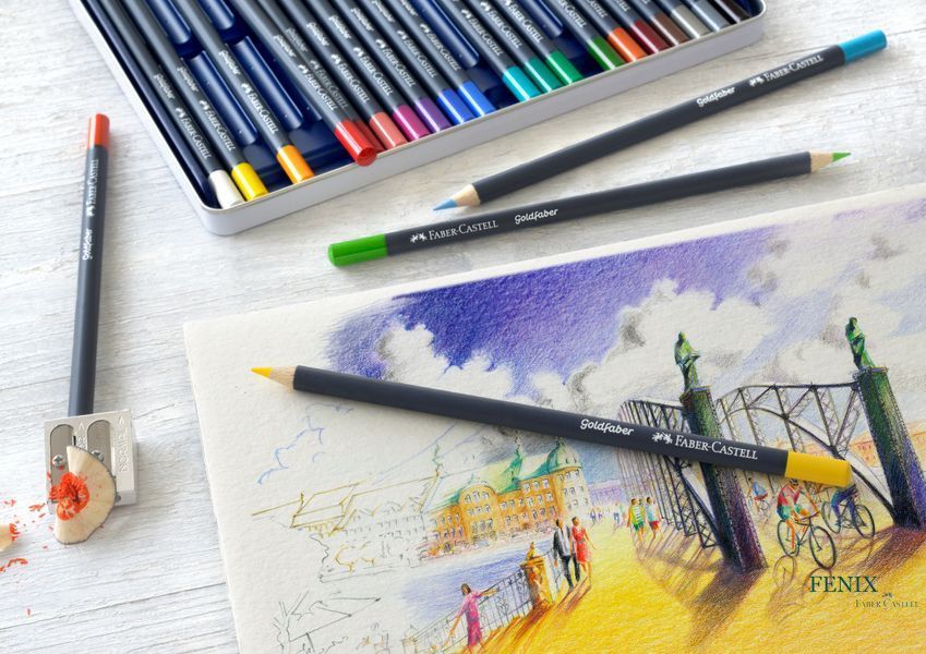 Кольоровий олівець Faber-Castell Goldfaber колір кобальтова бірюза No153 (Cobalt Turquoise), 114753 114753 фото