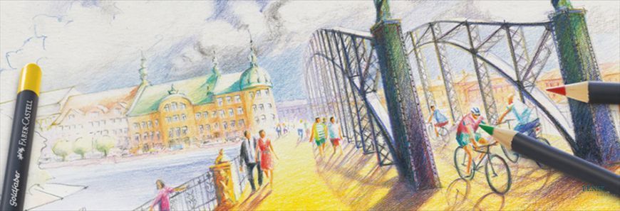 Кольоровий олівець Faber-Castell Goldfaber колір кобальтова бірюза No153 (Cobalt Turquoise), 114753 114753 фото