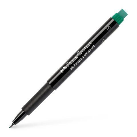 Маркер перманентный Faber-Castell Multimark Permanent, цвет зеленый S (0,4 мм), 152363 152363 фото