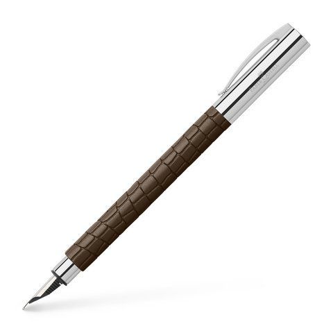 Перьевая ручка Faber-Castell Ambition 3D Croco, цвет корпуса коричневый, перо F, 146051 146051 фото