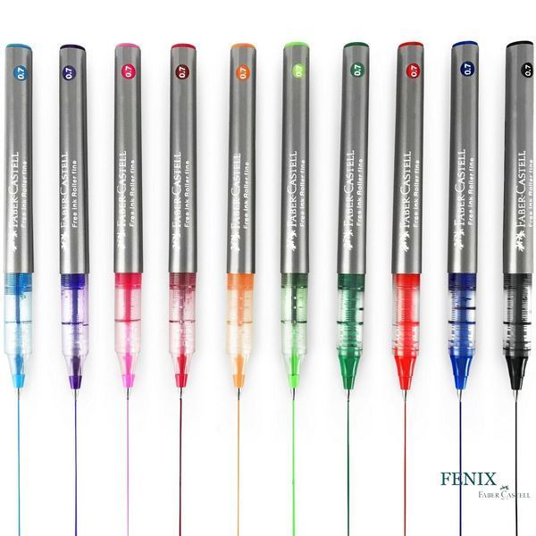 Ручка-роллер Faber-Castell Free Ink rollerball, цвет чернил оранжевый, 0,7 мм, одноразовая, 348115 348115 фото
