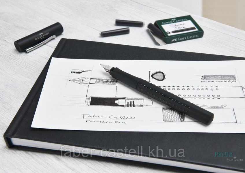 Чорнило для перових ручок Faber-Castell Fountain Pen Ink Bottle Black, 30 мл, колір чорний, 149854 149854 фото