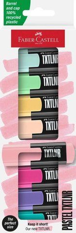 Набір міні-маркерів текстовиділювачів Faber-Castell Textliner TXTLNR Pastel, 8 пастельних кольорів, 154218 154218 фото