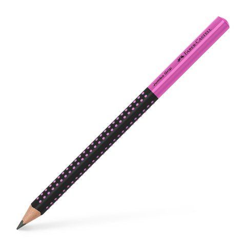 Карандаш чернографитный утолщенный Faber-Castell Jumbo Grip 2001 В, корпус розовый + черный, 511911 511911 фото