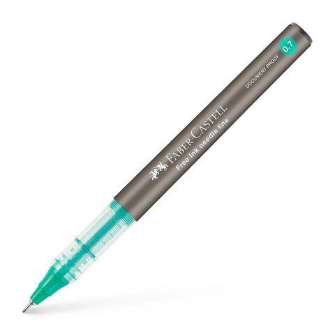 Ручка-ролер Faber-Castell Free Ink Needle Micro, колір чорнил зелений, 0,7 мм, одноразова, 348263 348263 фото
