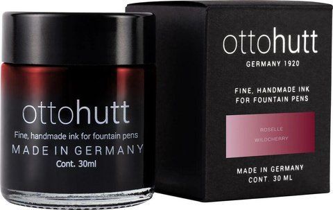 Чернила Otto Hutt Roselle Wildcherry в стеклянной баночке 30 мл, цвет красно-розовый с запахом вишни, 949108 949108 фото