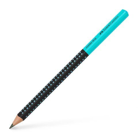 Карандаш чернографитный утолщенный Faber-Castell Jumbo Grip 2001 В, корпус бирюзовый + черный, 511912 511912 фото