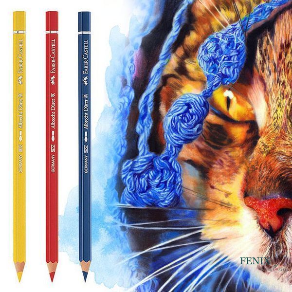Карандаш акварельный цветной Faber-Castell A. D&uuml;rer светло-жёлтый хром (Light Chrome Yellow) № 106, 117606 117606 фото