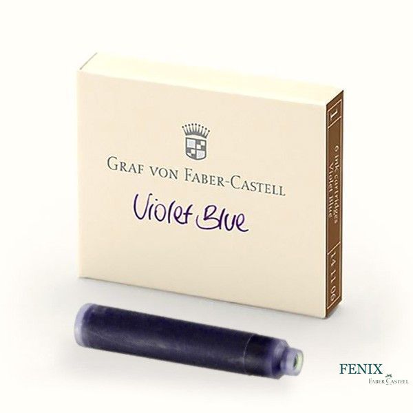 Картриджи для перьевых ручек Graf von Faber-Castell ink cartridges Violet Blue, 6 шт. цвет фиолетовый, 141106 141106 фото