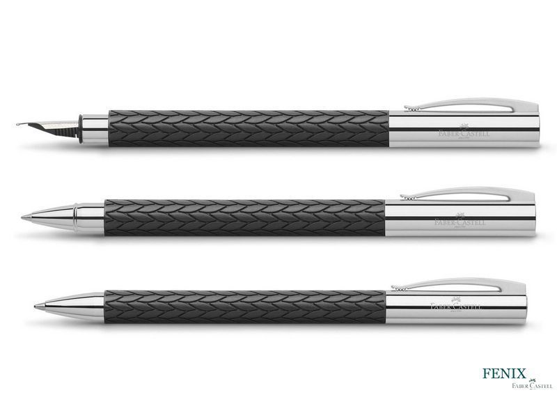 Перьевая ручка Faber-Castell Ambition 3D Leaves, цвет корпуса черный, перо М, 146060 146060 фото