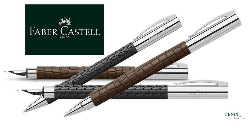 Перьевая ручка Faber-Castell Ambition 3D Leaves, цвет корпуса черный, перо М, 146060 146060 фото